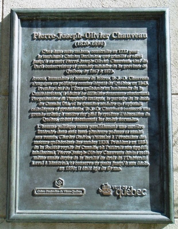Pierre-Joseph-Olivier Chauveau Marker. Click for full size. Pierre-Joseph-Olivier Chauveau Marker image. Click for full size.