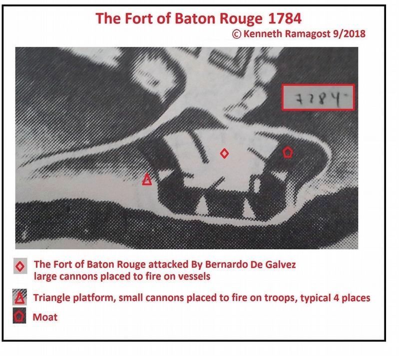 The Fort of Baton Rouge referenced to in the inscription. image. Click for full size.
