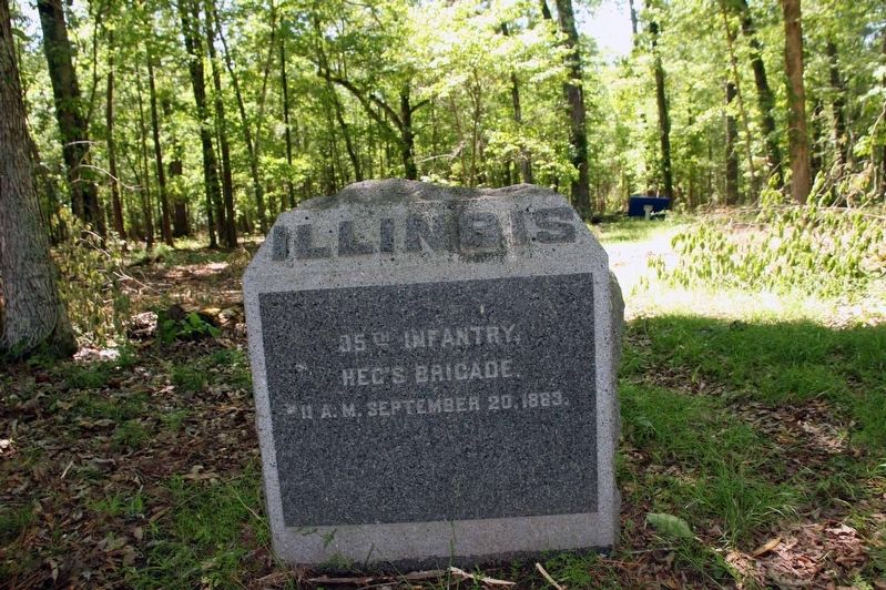35th Illinois Infantry Marker. Click for full size. 35th Illinois Infantry Marker image. Click for full size.