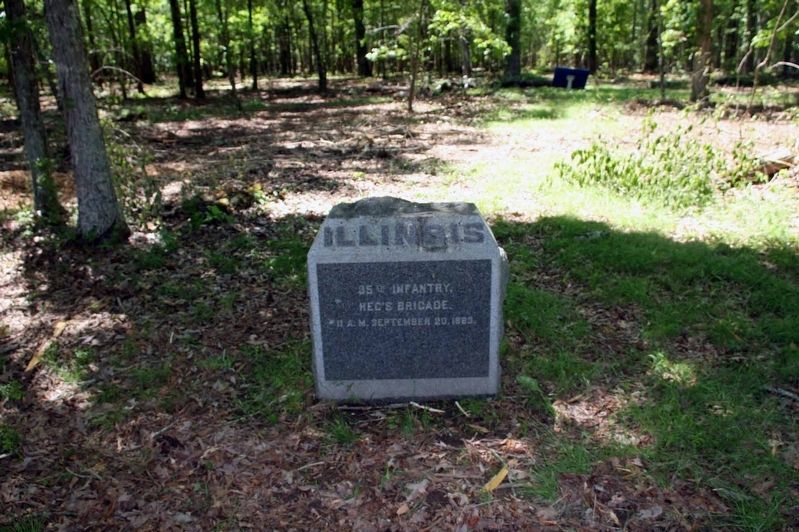 35th Illinois Infantry Marker. Click for full size. 35th Illinois Infantry Marker image. Click for full size.