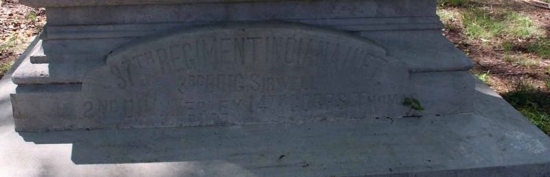 37th Indiana Infantry Monument (front). Click for full size. 37th Indiana Infantry Monument (front) image. Click for full size.