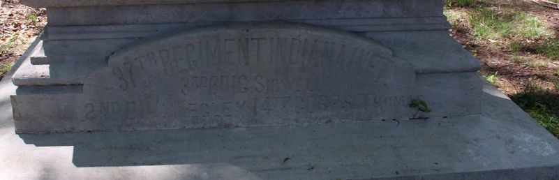 37th Indiana Infantry Monument (front) image. Click for full size.