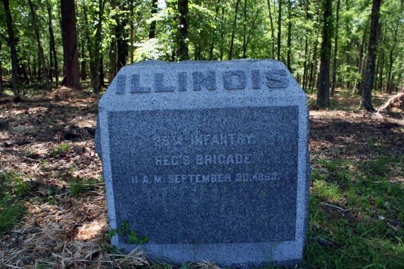 25th Illinois Infantry Marker. Click for full size. 25th Illinois Infantry Marker image. Click for full size.