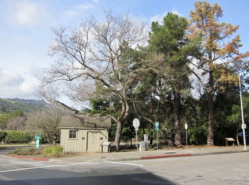 The deLaveaga Station and Marker - wider view. Click for full size. The deLaveaga Station and Marker - wider view image. Click for full size.
