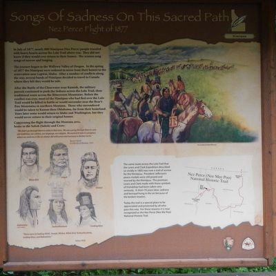 Songs Of Sadness On This Sacred Path Marker image. Click for full size.
