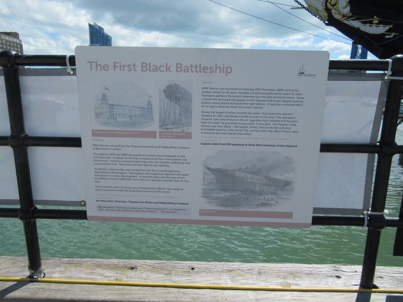 The First Black Battleship Marker image. Click for full size.