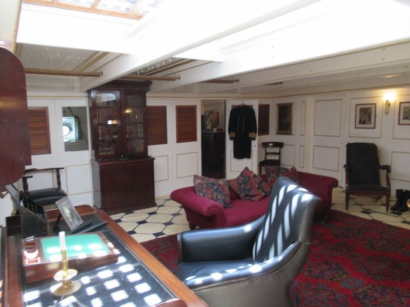 The Spacious Captains Cabin Aboard HMS Warrior image. Click for full size.