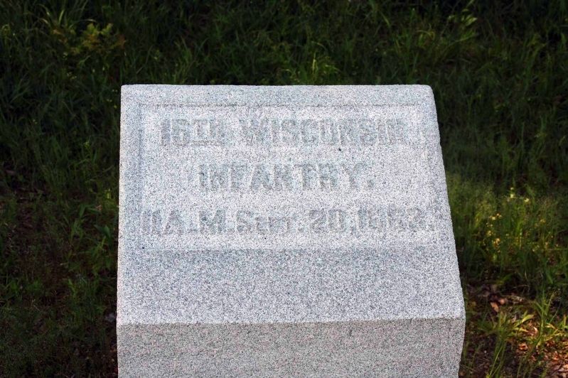 15th Wisconsin Infantry Marker. Click for full size. 15th Wisconsin Infantry Marker image. Click for full size.