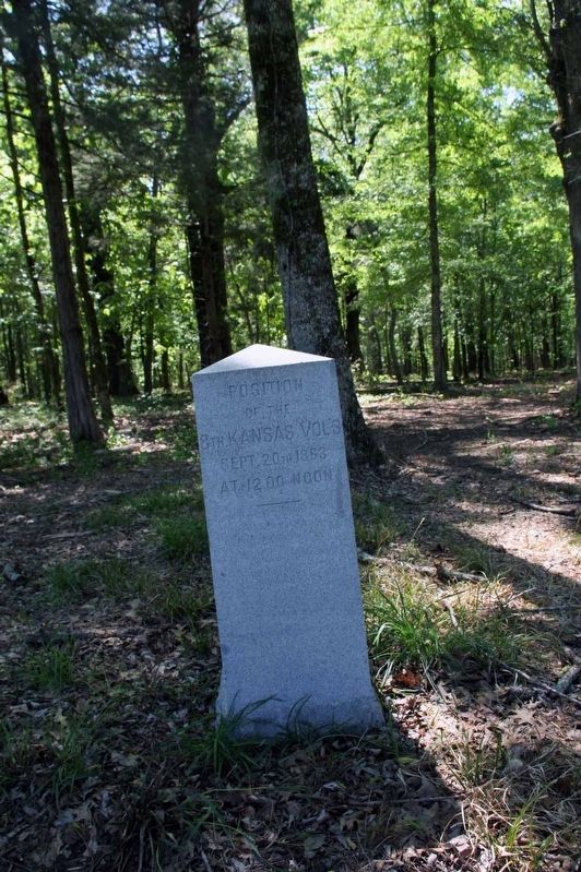 8th Kansas Infantry Marker. Click for full size. 8th Kansas Infantry Marker image. Click for full size.