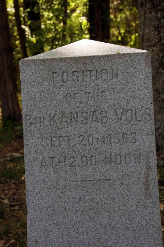 8th Kansas Infantry Marker. Click for full size. 8th Kansas Infantry Marker image. Click for full size.