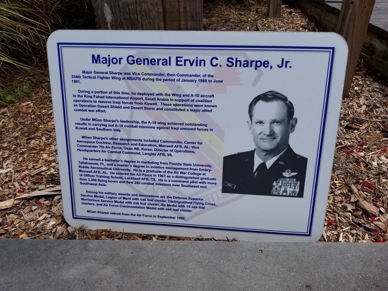 Major General Ervin C. Sharpe, Jr. Marker. Click for full size. Major General Ervin C. Sharpe, Jr. Marker image. Click for full size.