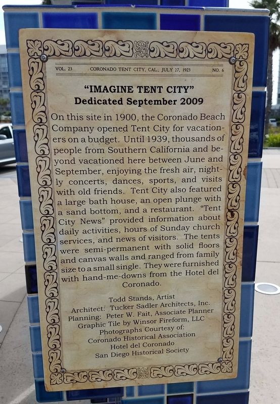 "IMAGINE TENT CITY" Marker image. Click for full size.
