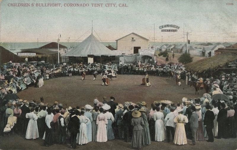 <i>Children's Bullfight, Coronado Tent City, Cal.</i> image. Click for full size.