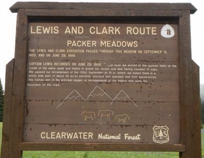 Lewis and Clark Route Marker image. Click for full size.
