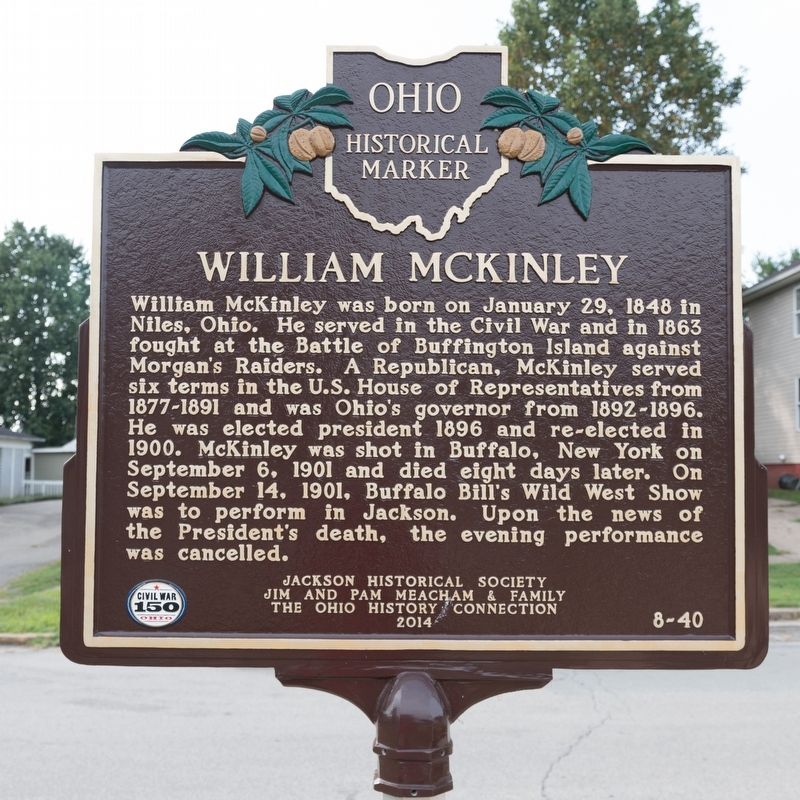 William McKinley face of marker image. Click for full size.