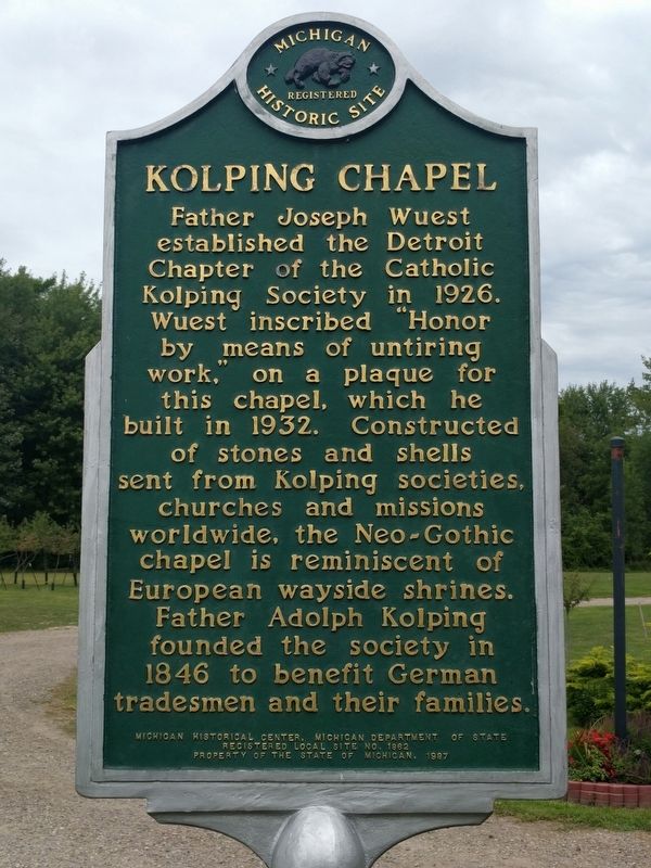 Kolping Chapel Marker. Click for full size. Kolping Chapel Marker image. Click for full size.