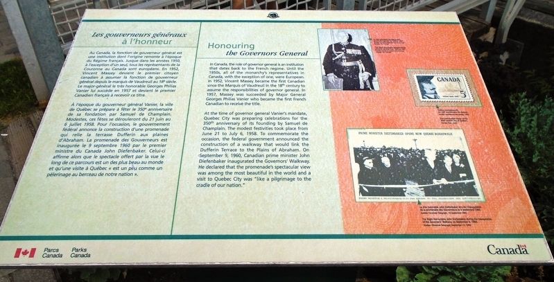 <i>Les gouverneurs g�n�raux</i> � l'honneur Marker image. Click for full size.