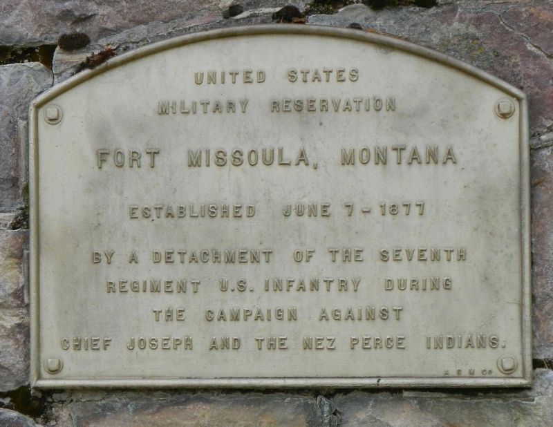 Fort Missoula, Montana Marker image. Click for full size.