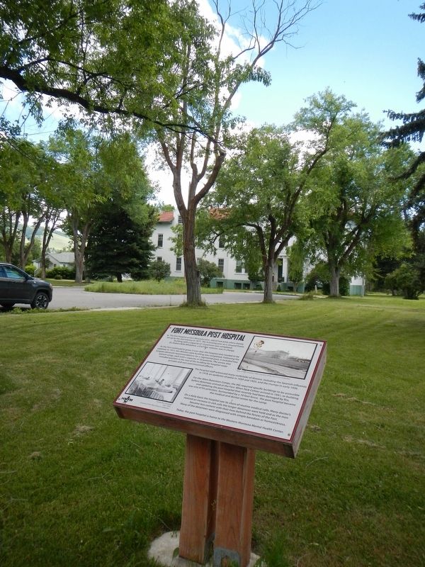 Fort Missoula Post Hospital Marker. Click for full size. Fort Missoula Post Hospital Marker image. Click for full size.