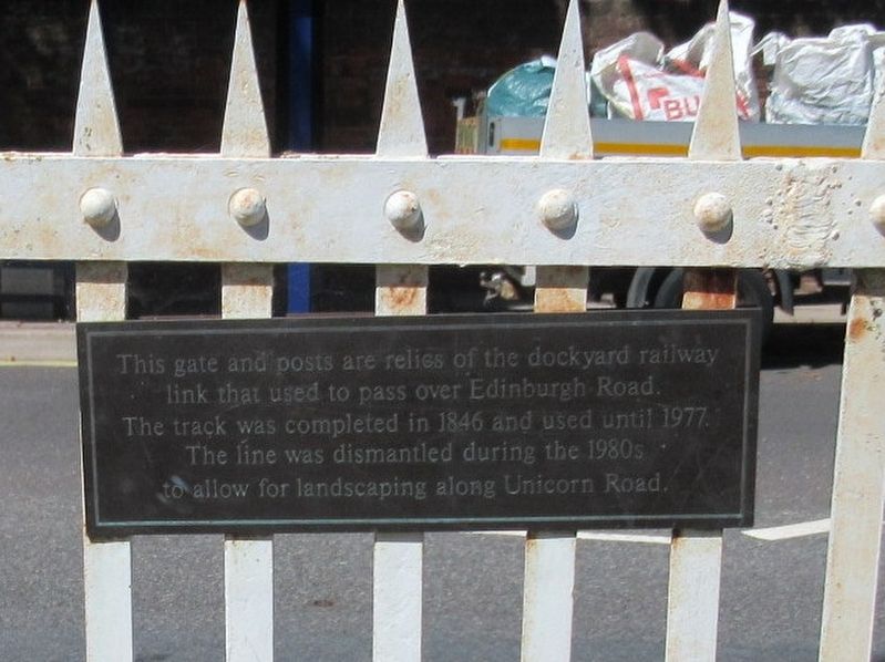 Dockyard Railway Gate Marker image. Click for full size.