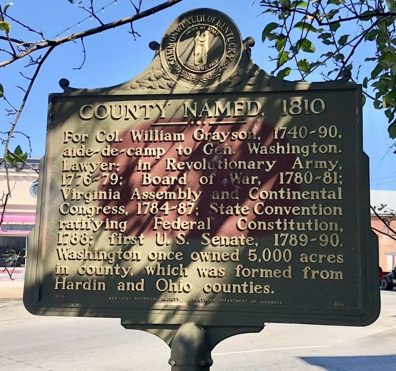 County Named, 1810 Marker. Click for full size. County Named, 1810 Marker image. Click for full size.