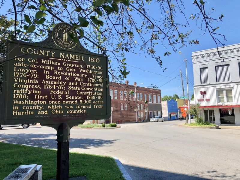 View from marker west on West Main Street.. Click for full size. View from marker west on West Main Street. image. Click for full size.