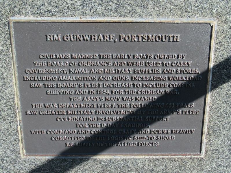 HM Gunwharf, Portsmouth Marker image. Click for full size.