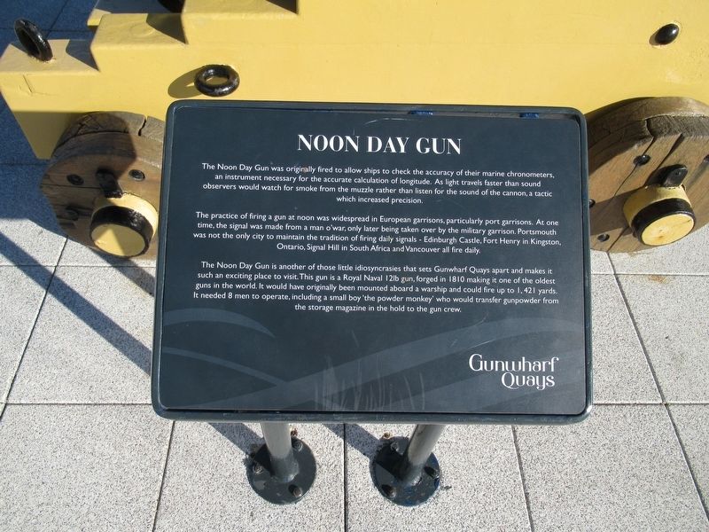 Noon Day Gun Marker. Click for full size. Noon Day Gun Marker image. Click for full size.