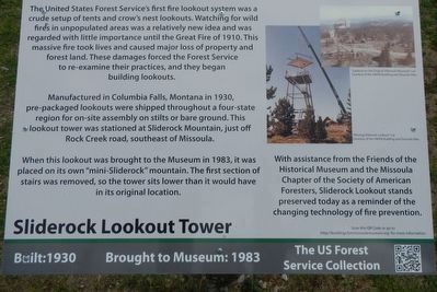 Sliderock Lookout Tower Marker. Click for full size. Sliderock Lookout Tower Marker image. Click for full size.
