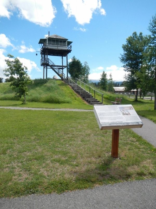 Sliderock Lookout Tower and Marker. Click for full size. Sliderock Lookout Tower and Marker image. Click for full size.