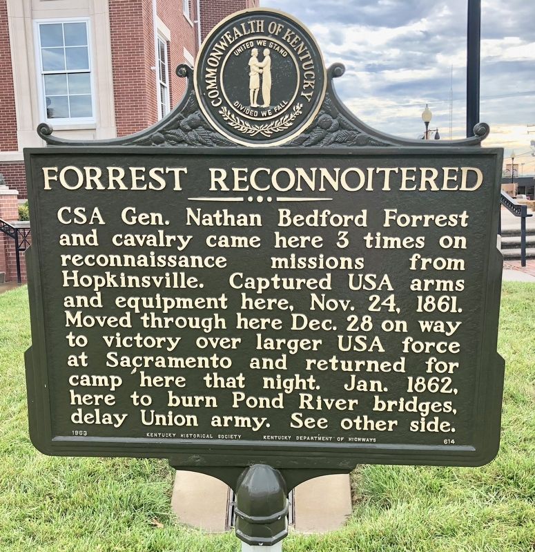 Forrest Reconnoitered Marker. Click for full size. Forrest Reconnoitered Marker image. Click for full size.