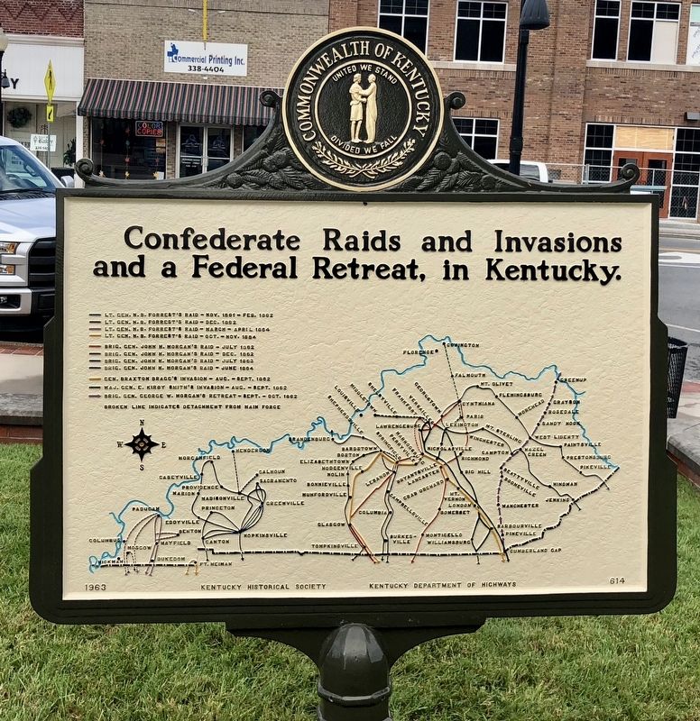 Forrest Reconnoitered Marker (Map from reverse). Click for full size. Forrest Reconnoitered Marker (Map from reverse) image. Click for full size.