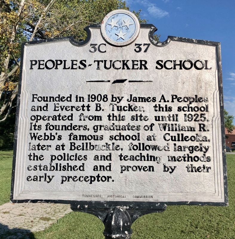 Peoples-Tucker School Marker image. Click for full size.