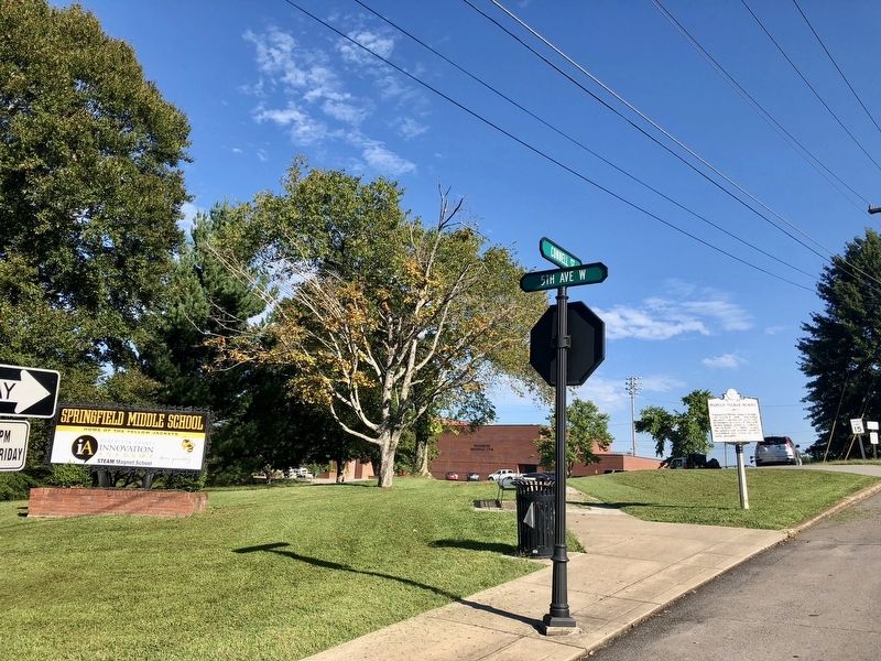 View of marker and 5th Avenue. image. Click for full size.