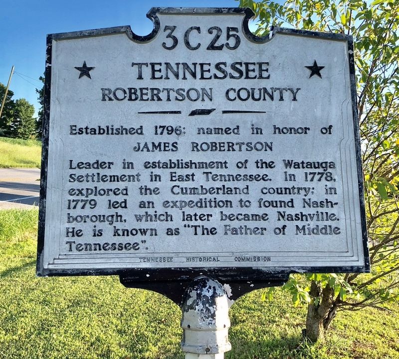 Tennessee, Robertson County Line Marker image. Click for full size.