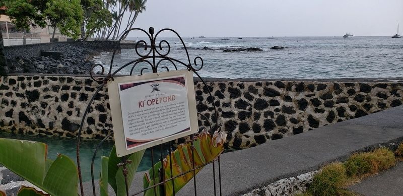 Ki'ope Pond Marker (<i>wide view</i>) image. Click for full size.
