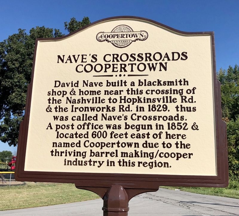 Naves Crossroads Coopertown Marker. Click for full size. Naves Crossroads Coopertown Marker image. Click for full size.