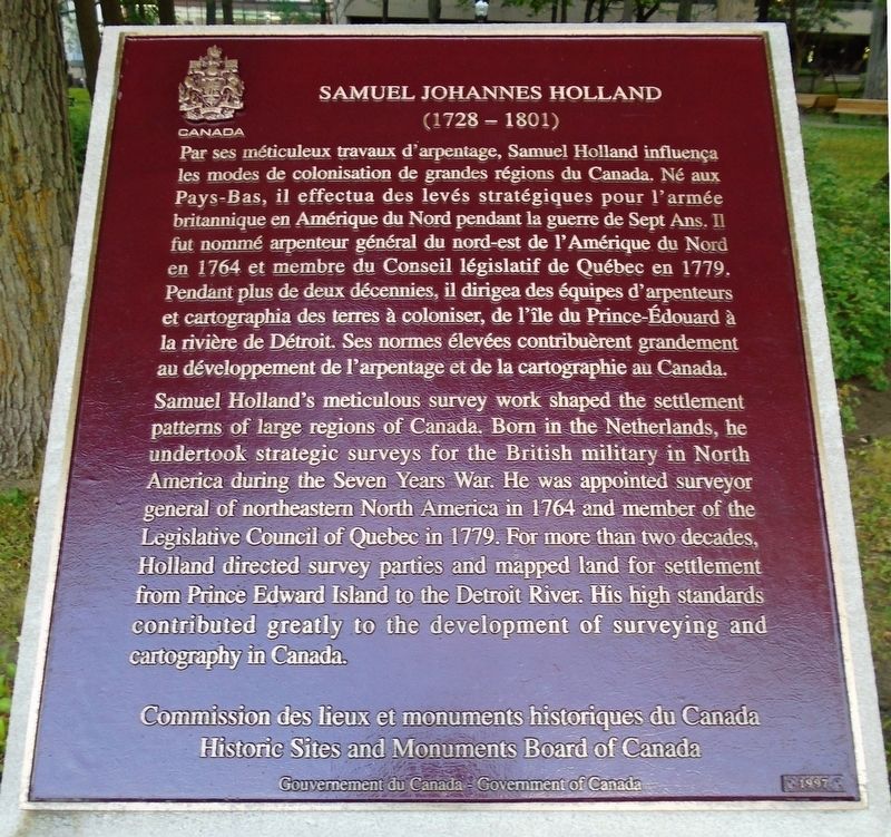 Samuel Johannes Holland Marker. Click for full size. Samuel Johannes Holland Marker image. Click for full size.