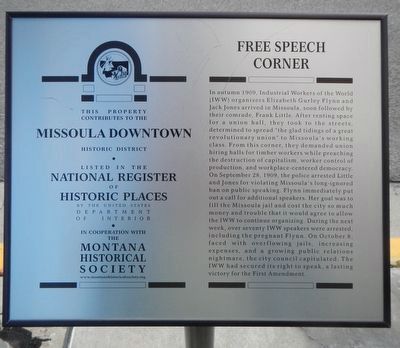 Free Speech Corner Marker image. Click for full size.