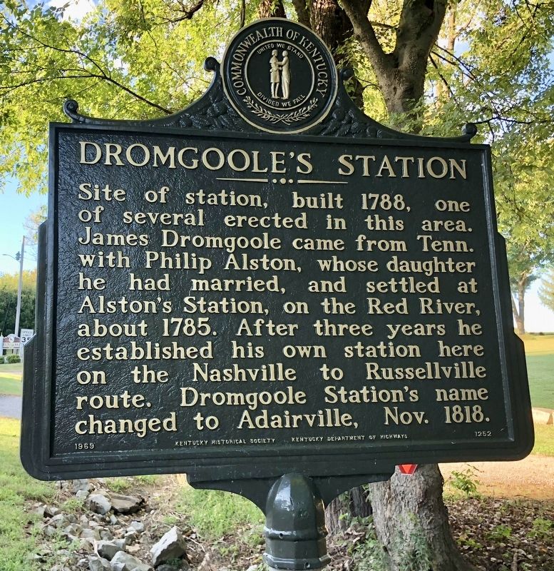 Dromgoole's Station Marker image. Click for full size.