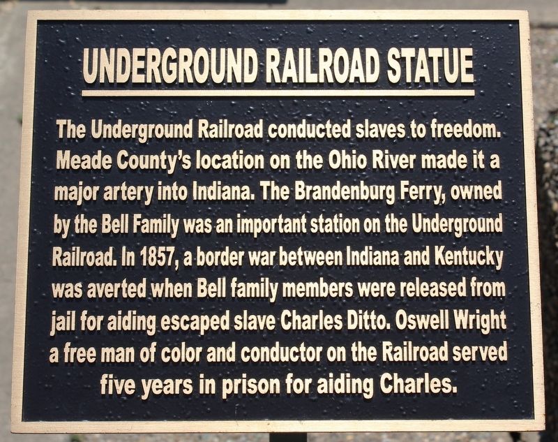 Underground Railroad Statue Marker image. Click for full size.