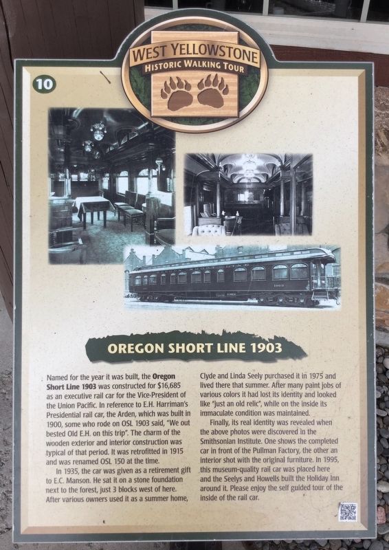 Oregon Short Line 1903 Marker image. Click for full size.