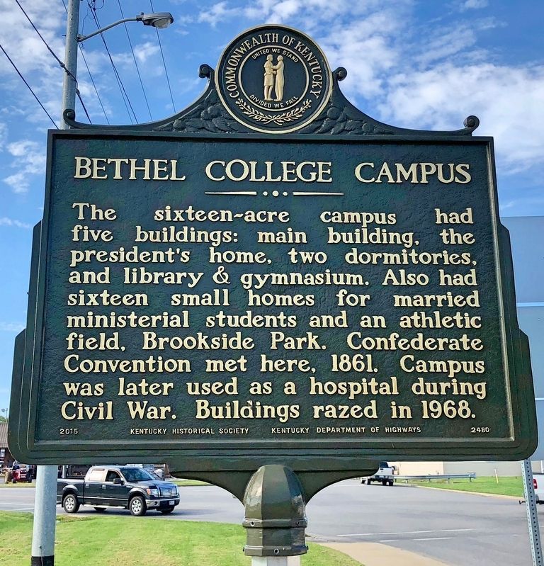 Bethel College Campus Marker. Click for full size. Bethel College Campus Marker image. Click for full size.