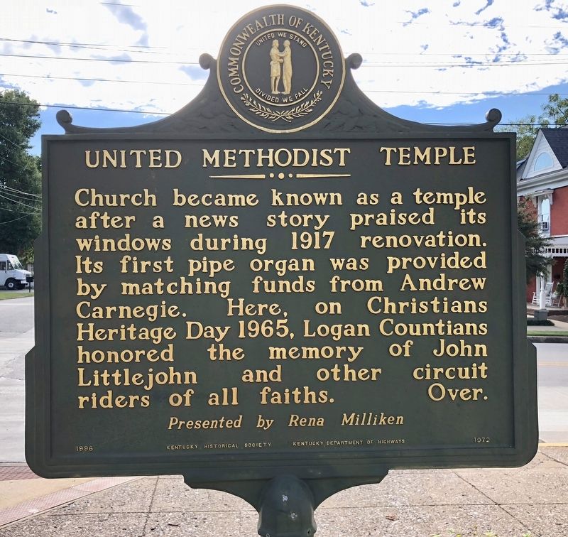 United Methodist Temple Marker image. Click for full size.