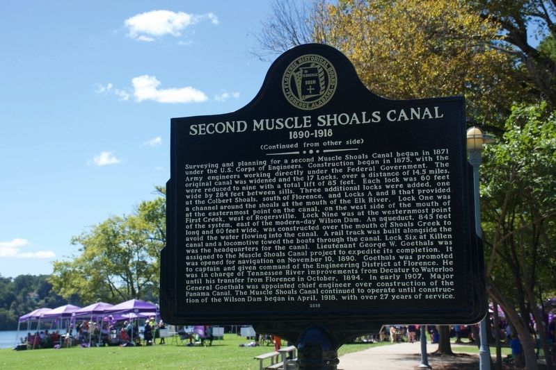 Second Muscle Shoals Canal 1890-1918 Marker image. Click for full size.