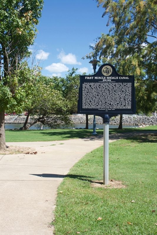 First Muscle Shoals Canal 1836-1838 Marker image. Click for full size.