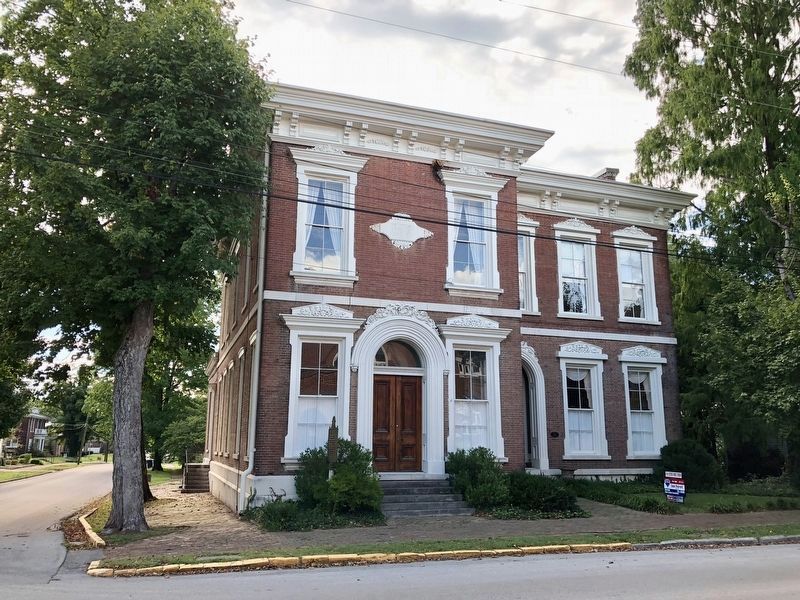 Old Bank, Robbed 1868 Marker, under window on left side of door, at the former Judge Hardy house.. Click for full size. Old Bank, Robbed 1868 Marker, under window on left side of door, at the former Judge Hardy house. image. Click for full size.