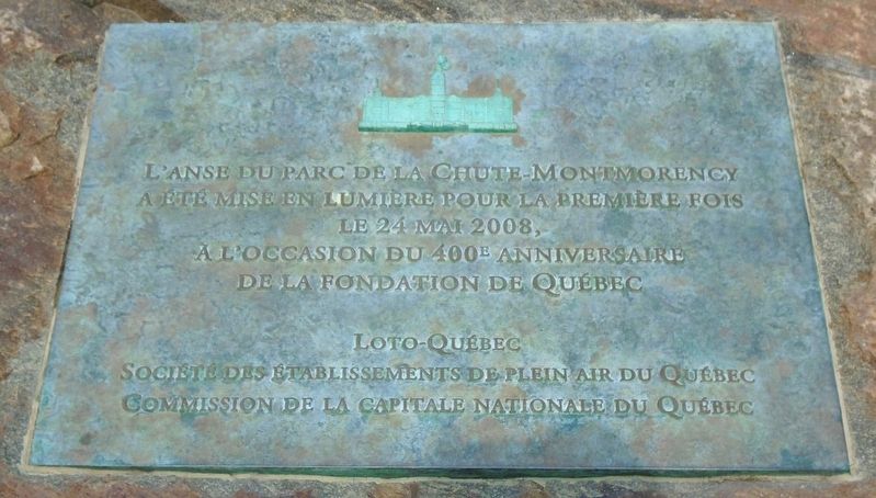 L'anse du parc de la Chute-Montmorency Marker image. Click for full size.