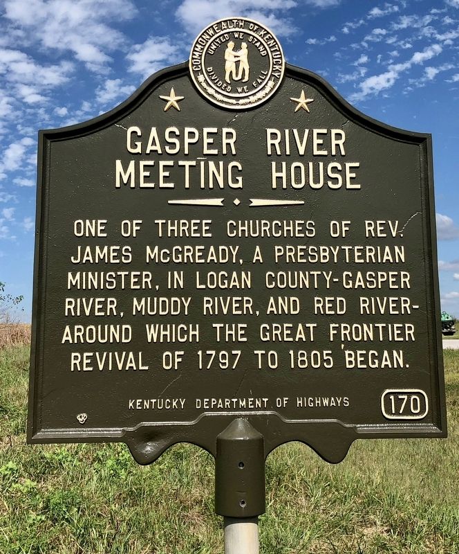 Gasper River Meeting House Marker image. Click for full size.