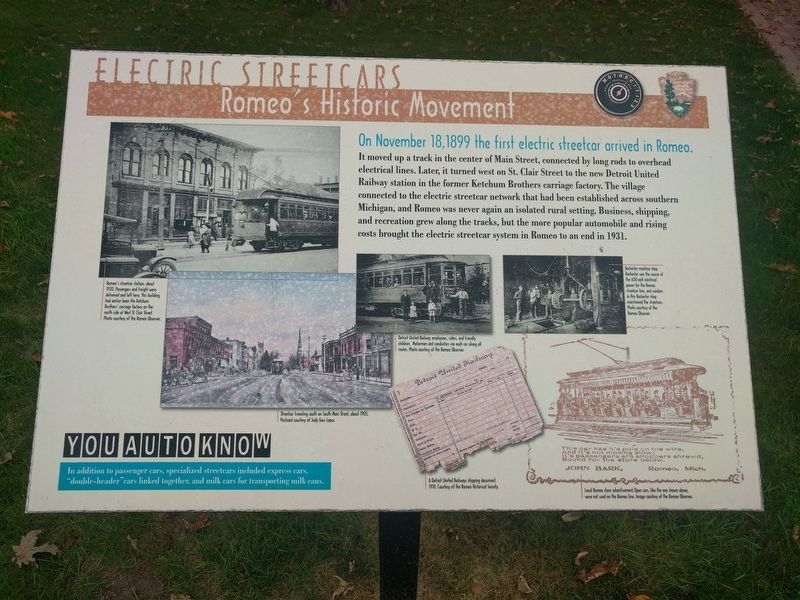 Electric Streetcars Marker. Click for full size. Electric Streetcars Marker image. Click for full size.